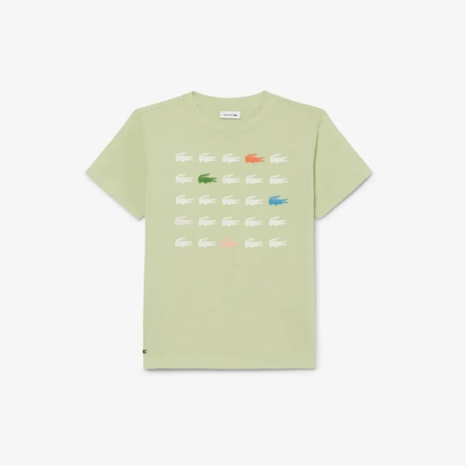 Crocodile Print Cotton T-Shirt
