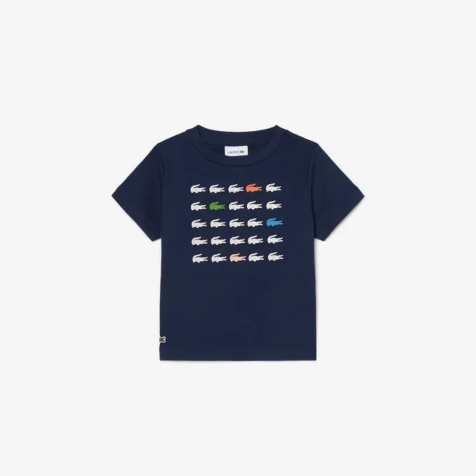 Crocodile Print Cotton T-Shirt