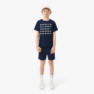 Crocodile Print Cotton T-Shirt