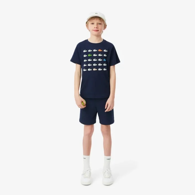Crocodile Print Cotton T-Shirt