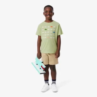 Crocodile Print Cotton T-Shirt