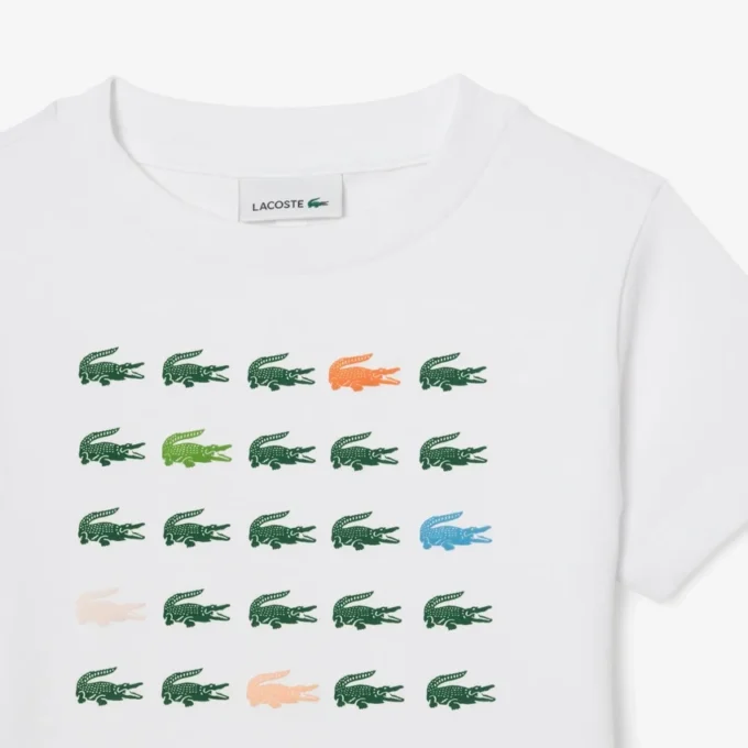 Crocodile Print Cotton T-Shirt