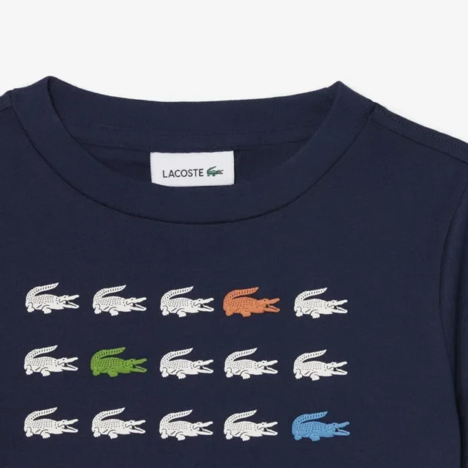 Crocodile Print Cotton T-Shirt