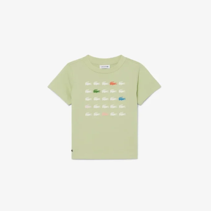 Crocodile Print Cotton T-Shirt