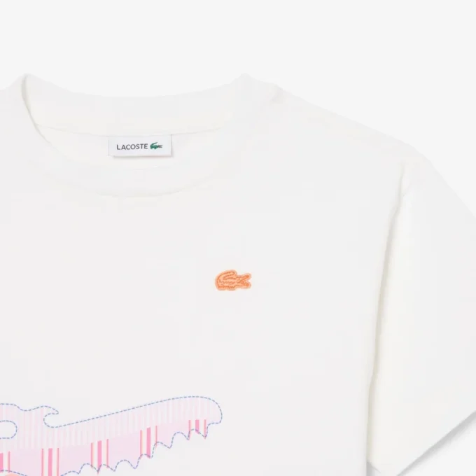 Crocodile Print Cotton T-Shirt
