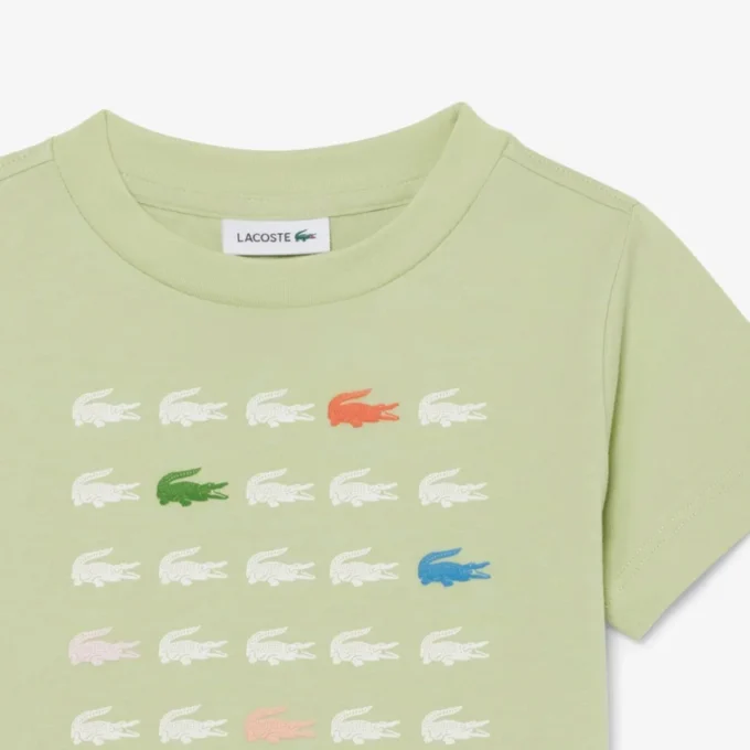Crocodile Print Cotton T-Shirt