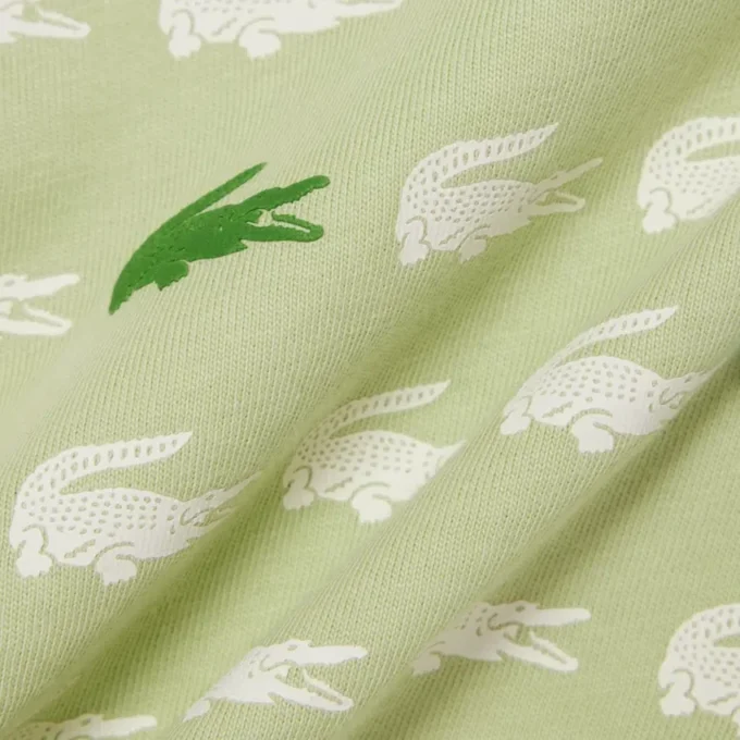 Crocodile Print Cotton T-Shirt