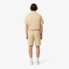 Crocodile Print Stripe Cotton Shorts