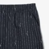 Crocodile Print Stripe Cotton Shorts