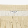 Crocodile Print Stripe Cotton Shorts