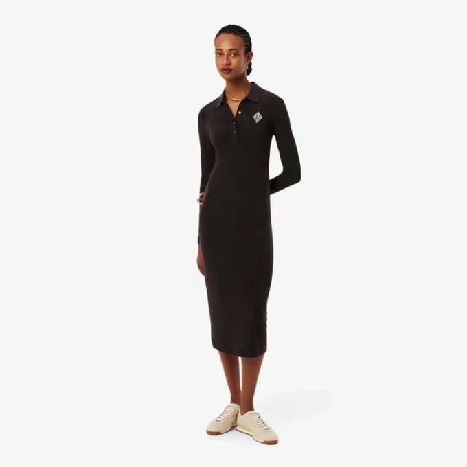 Embroidered Badge Slim Fit Polo Dress