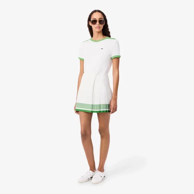 Fluid Crepe Pleated Skirt