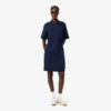 Fluid Linen Blend Shirt Dress