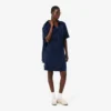 Fluid Linen Blend Shirt Dress