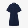 Fluid Linen Blend Shirt Dress