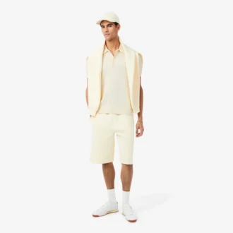 Fluid Ribbed Knit Polo Collar Sweater
