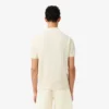 Fluid Ribbed Knit Polo Collar Sweater