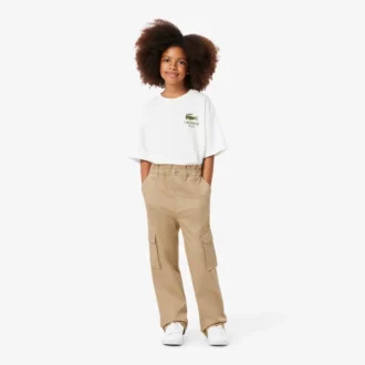 Girls’ Cotton Twill Cargo Pants
