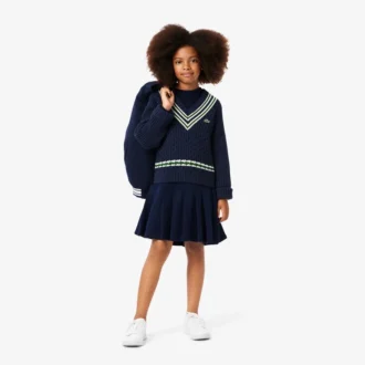 Girls’ Cotton V-Neck Sweater Vest