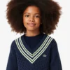 Girls’ Cotton V-Neck Sweater Vest