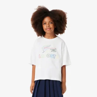 Girls’ Oversized Print Cotton T-Shirt