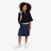 Girls’ Oxford Cotton Pleated Skirt