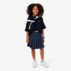 Girls’ Oxford Cotton Pleated Skirt