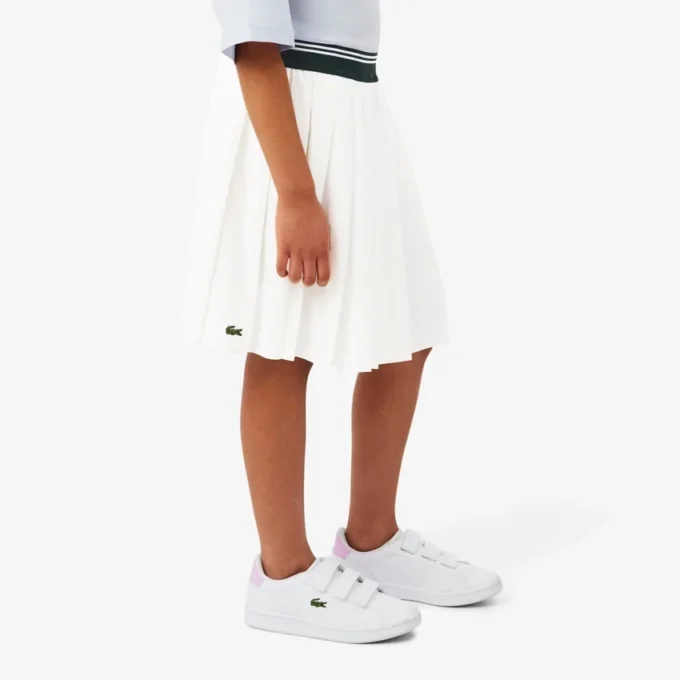 Girls’ Oxford Cotton Pleated Skirt