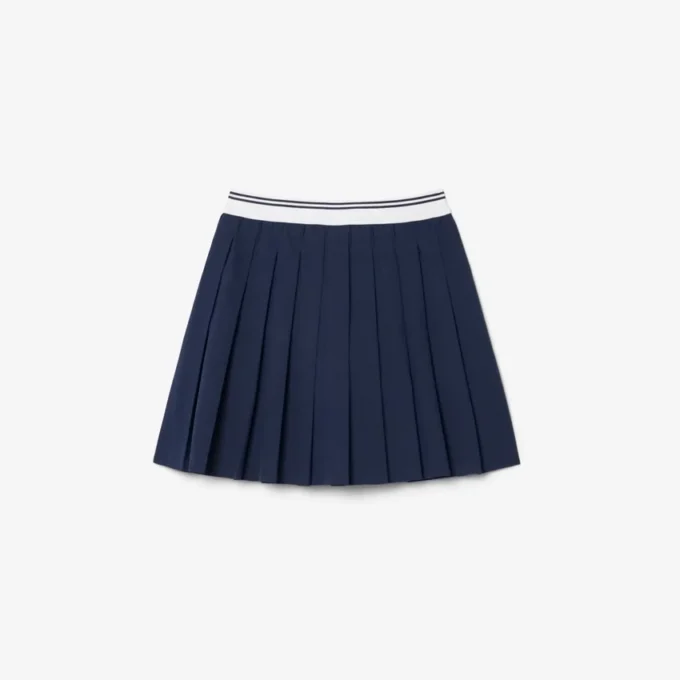 Girls’ Oxford Cotton Pleated Skirt