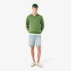 High Neck Embossed Zipped Sweatshirt