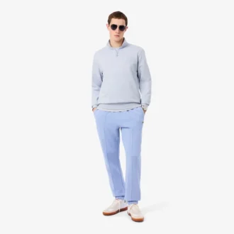 High Neck Embossed Zipped Sweatshirt
