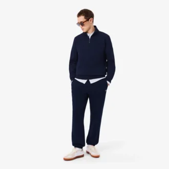 High Neck Embossed Zipped Sweatshirt