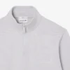 High Neck Embossed Zipped Sweatshirt