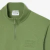 High Neck Embossed Zipped Sweatshirt