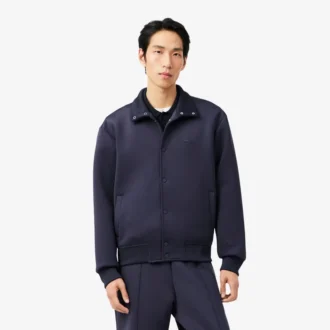 High Neck Embroidered Signature Jacket