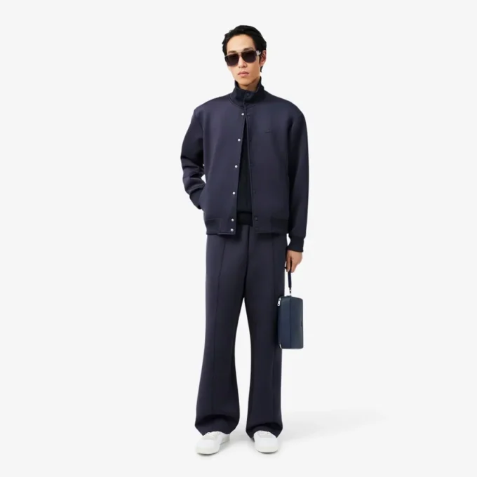 High Neck Embroidered Signature Jacket