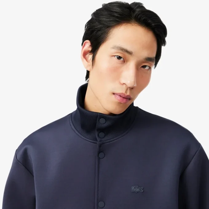 High Neck Embroidered Signature Jacket