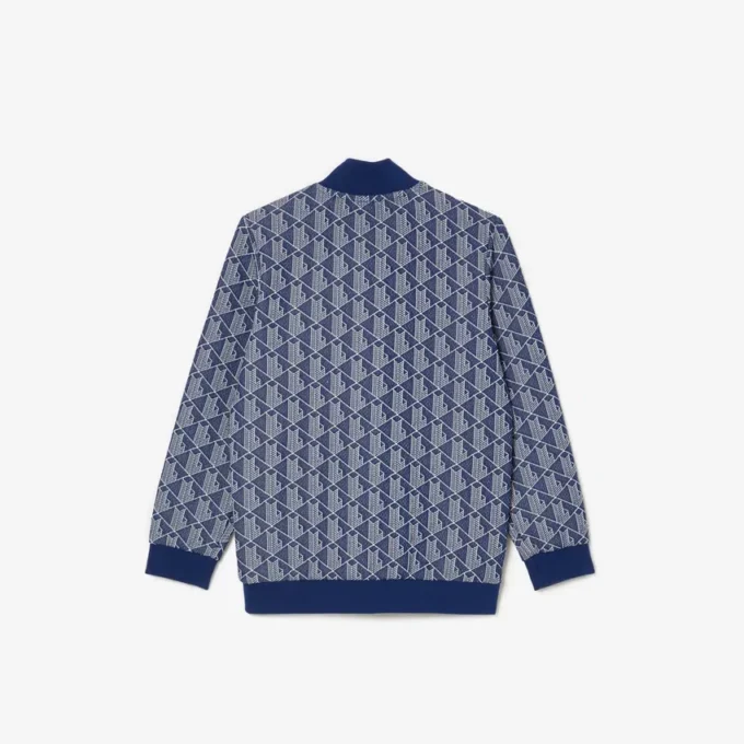 Kids’ High-Neck Zip-Up Paris Monogram Sweatshirt