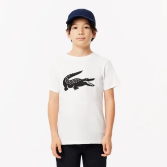 Kids’ Oversized Technical Cotton Tennis T-Shirt
