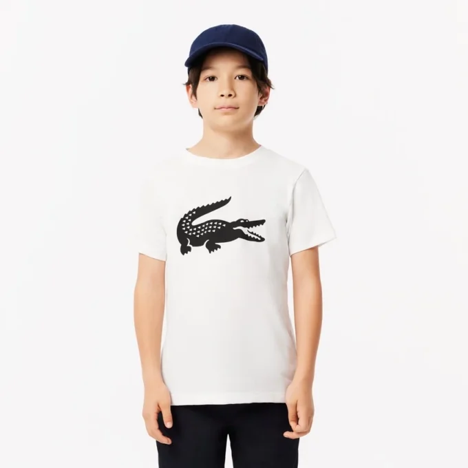 Kids’ Oversized Technical Cotton Tennis T-Shirt