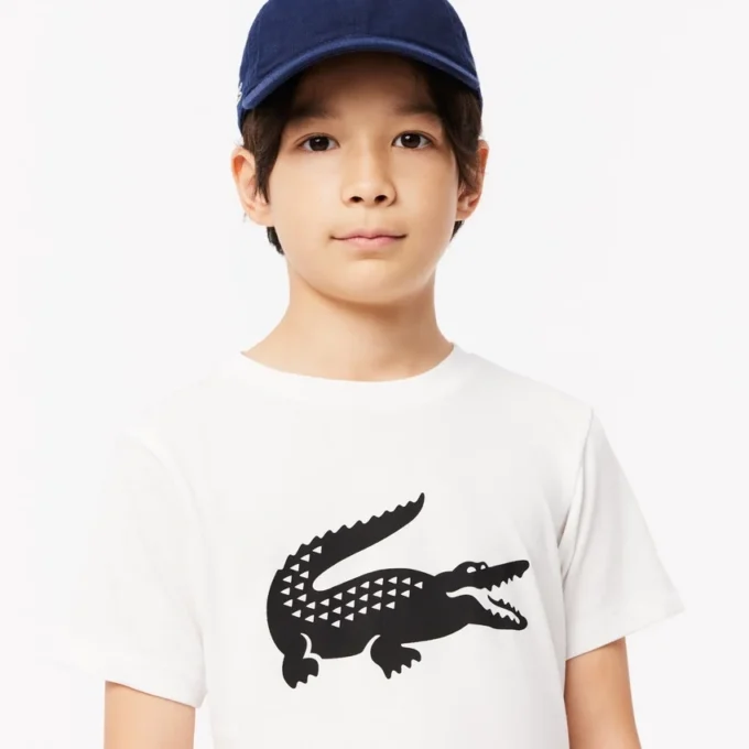 Kids’ Oversized Technical Cotton Tennis T-Shirt