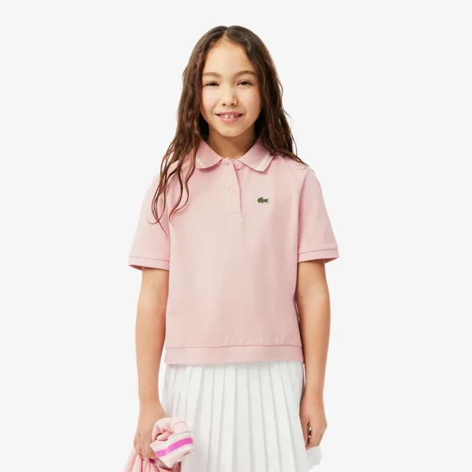 Kids’ Pleat Back Petit Piqua Polo