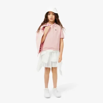 Kids’ Pleat Back Petit Piqua Polo