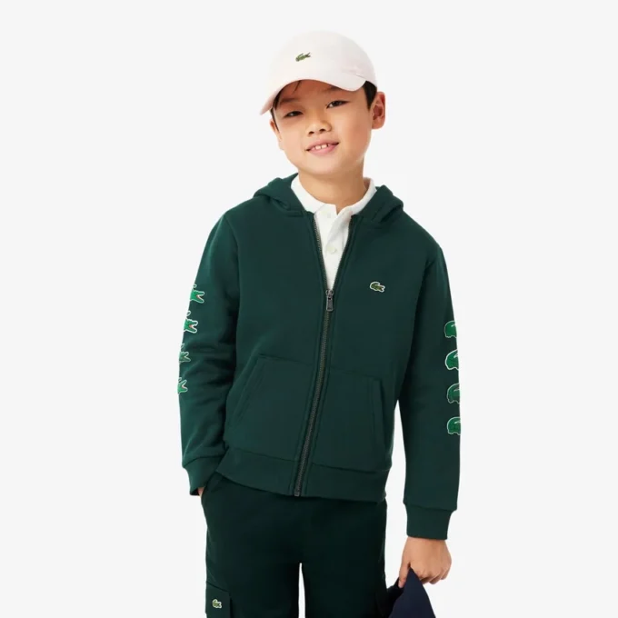 Kids’ Printed Fleece Zip-Up Hoodie