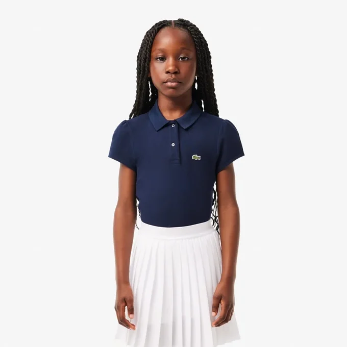 Kids’ Scalloped Collar Mini Piqua Polo