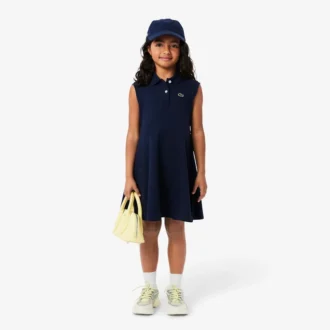 Kids’ Sleeveless Stretch Piqua Polo Dress