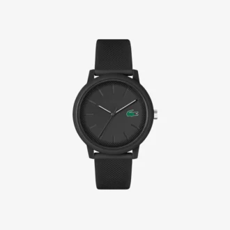 Lacoste.12.12 Black Silicone Strap Watch