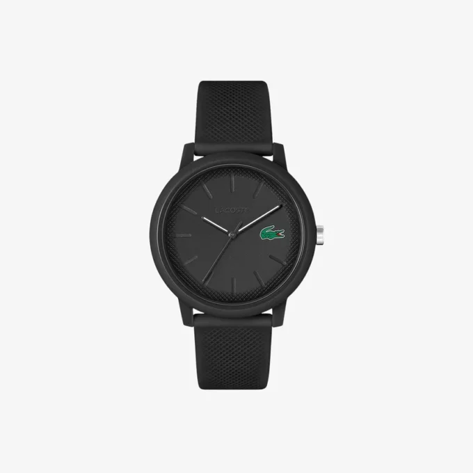 Lacoste.12.12 Black Silicone Strap Watch