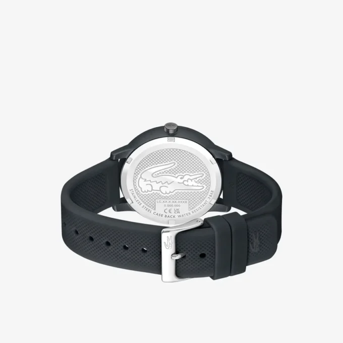 Lacoste.12.12 Move 3 Hands Watch Black Silicone