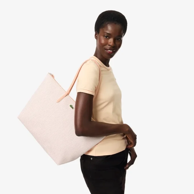 Large Striped L.12.12 Concept Tote